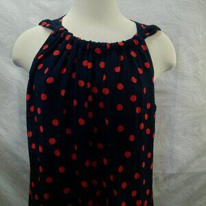 JBS Women Polka Dot Casual Chiffon Sleeveless Dress 14W(1 - B)